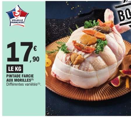 PINTADE FARCIE AUX MORILLES