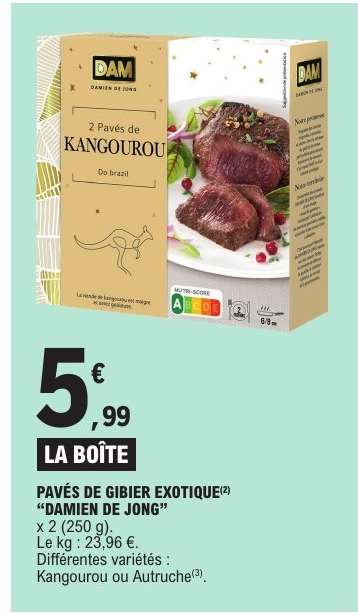 PAVÉS DE GIBIER EXOTIQUE “DAMIEN DE JONG”