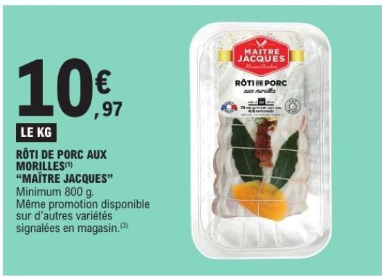 RÔTI DE PORC AUX MORILLES "MAÎTRE JACQUES"