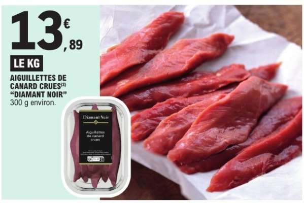 AIGUILLETTES DE CANARD CRUES "DIAMANT NOIR"