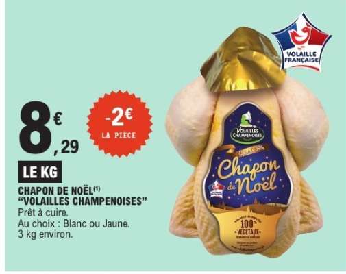 CHAPON DE NOËL "VOLAILLES CHAMPENOISES"