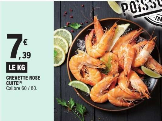 Crevette rose cuite