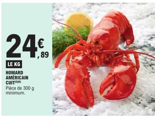 Homard americain cuit