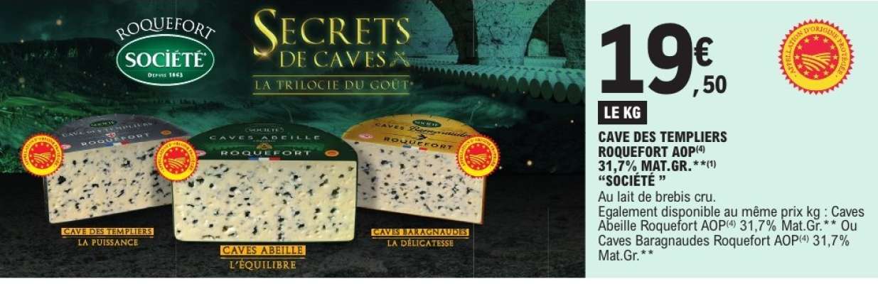 CAVE DES TEMPLIERS ROQUEFORT AOP