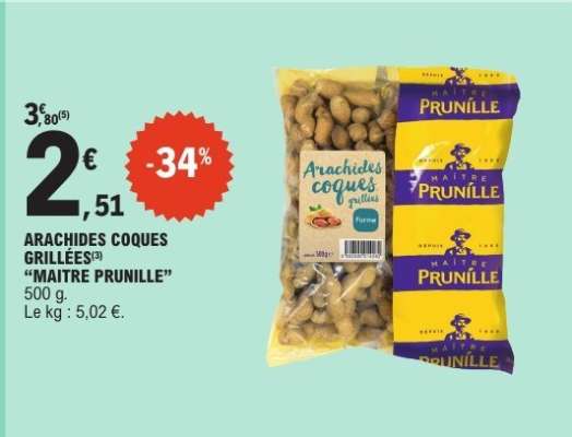 Arachides Coques Grillées Maitre Prunille