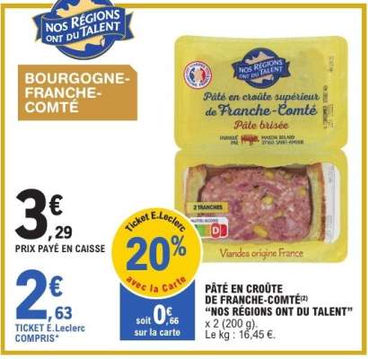 PÂTÉ EN CROÛTE DE FRANCHE-COMTÉ