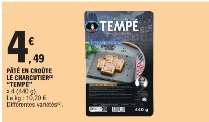 PÂTÉ EN CROÛTE LE CHARCUTIER “TEMPÉ”