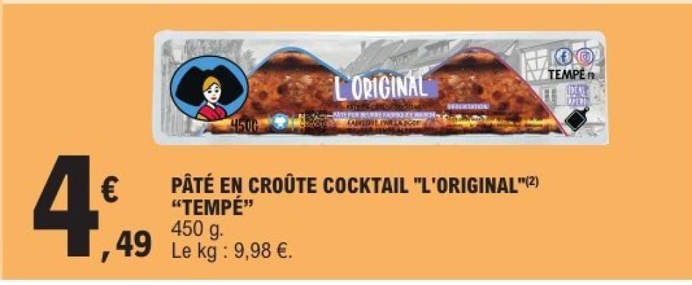 PÂTÉ EN CROÛTE COCKTAIL L'ORIGINAL TEMPÉ