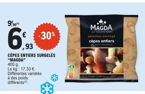 CÈPES ENTIERS SURGELÉS “MAGDA”