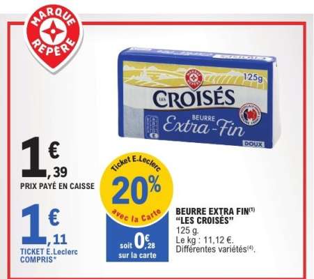 BEURRE EXTRA-FIN "LES CROISÉS"