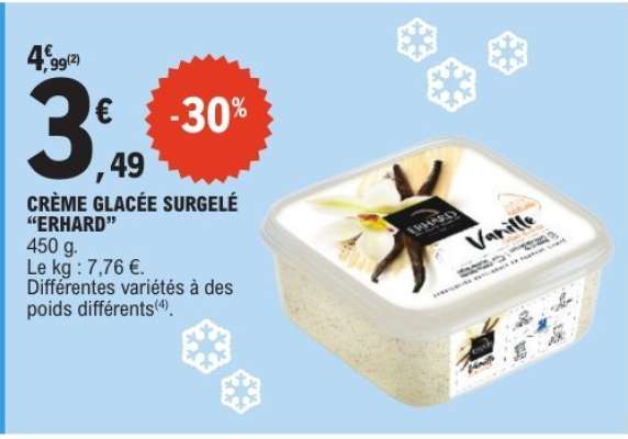 CRÈME GLACÉE SURGELÉ “ERHARD”