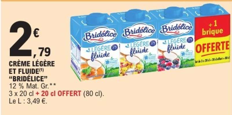 CRÈME LÉGÈRE ET FLUIDE BRIDELICE