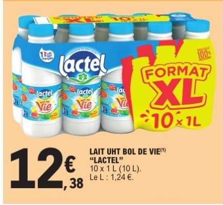 LAIT UHT BOL DE VIE 'LACTEL'