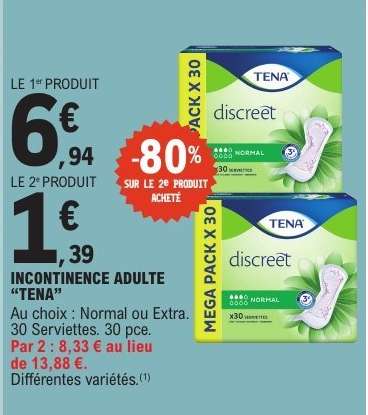 INCONTINENCE ADULTE “TENA”