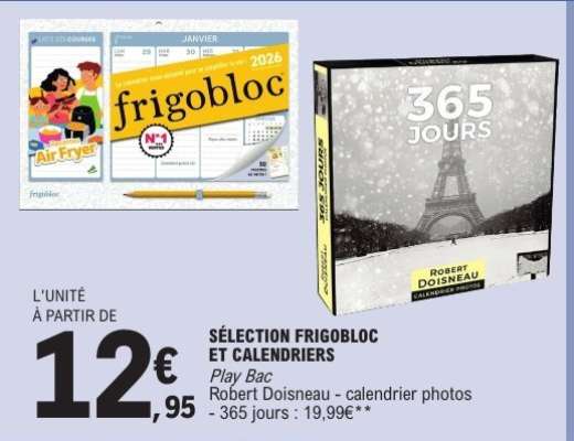 SÉLECTION FRIGOBLOC ET CALENDRIERS