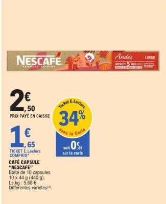 CAFÉ CAPSULE “NESCAFÉ”