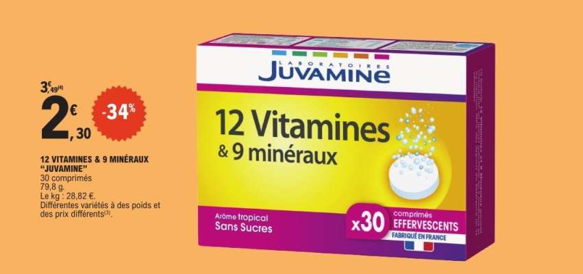 12 Vitamines & 9 Minéraux Juvamine