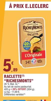 Raclette Richesmonts