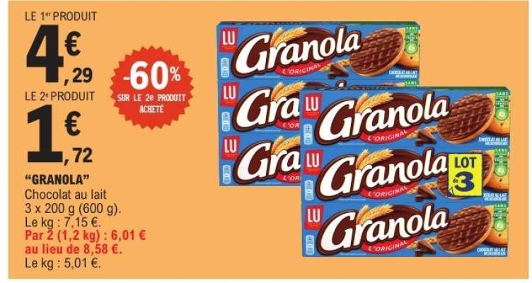 Granola chocolat au lait