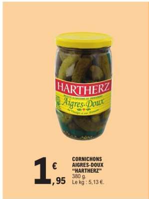 CORNICHONS AIGRES-DOUX “HARTHERZ”