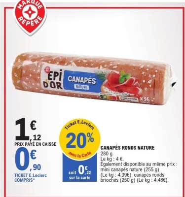 CANAPÉS RONDS NATURE