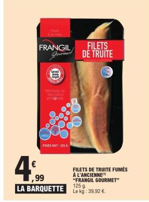 FILETS DE TRUITE FUMÉS À L'ANCIENNE 'FRANGIL GOURMET'