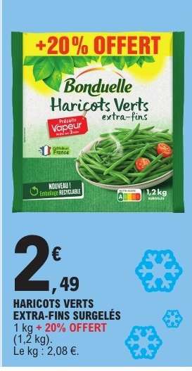 HARICOTS VERTS EXTRA-FINS SURGELÉS
