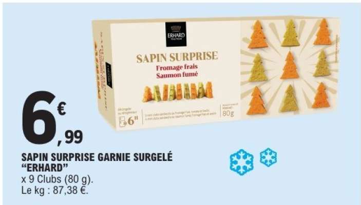 SAPIN SURPRISE GARNIE SURGELÉ “ERHARD”