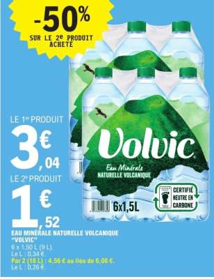 Eau Minérale Naturelle Volcanique 'Volvic'