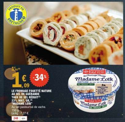 LE FROMAGE FOUETTÉ NATURE AU SEL DE GUÉRANDE