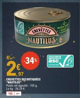 CREVETTES DECORTIQUÉES "NAUTILUS"
