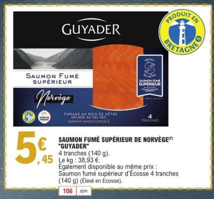 SAUMON FUMÉ SUPÉRIEUR DE NORVÈGE