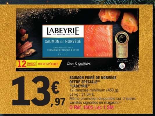 Saumon Fumé De Norvège Labeyrie