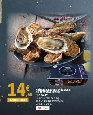 HUÎTRES CREUSES SPÉCIALES DE BRETAGNE N°3 “LE GALL”