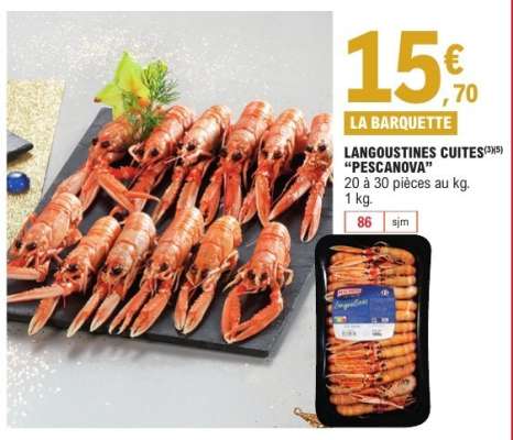 LANGOUSTINES CUITES “PESCANOVA”