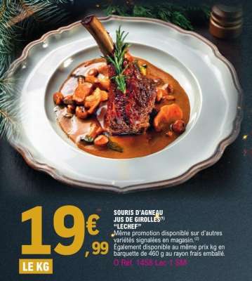 SOURIS D'AGNEAU JUS DE GIROLLES