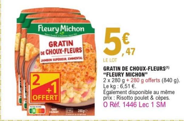 Gratin de choux-fleurs "Fleury Michon"
