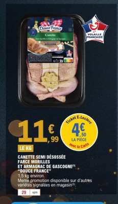 CANETTE SEMI DÉSOSSÉE FARCE MORILLES ET ARMAGNAC DE GASCOGNE