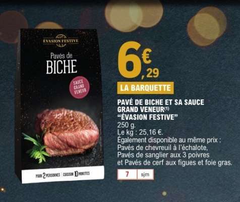 Pavé de Biche et sa Sauce Grand Veneur "Évasion Festive"