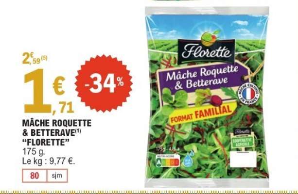 Mâche Roquette & Betterave "Florette"