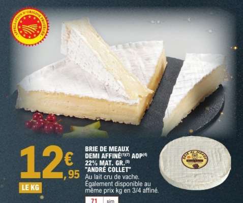 BRIE DE MEAUX DEMI AFFINÉ AOP
