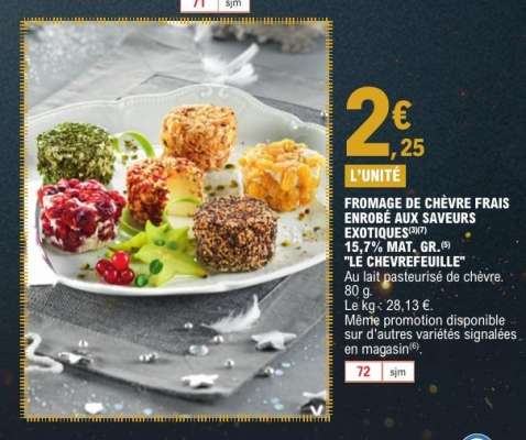 FROMAGE DE CHÈVRE FRAIS ENROBÉ AUX SAVEURS EXOTIQUES