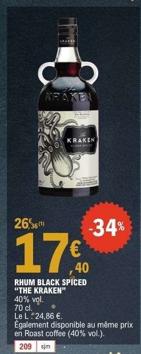 RHUM BLACK SPICED "THE KRAKEN"