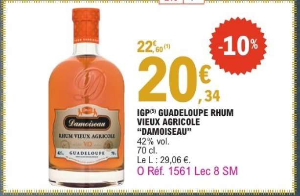 IGP GUADELOUPE RHUM VIEUX AGRICOLE “DAMOISEAU”