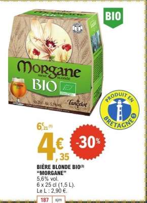 BIÈRE BLONDE BIO 'MORGANE'