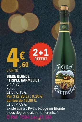 BIÈRE BLONDE 'TRIPEL KARMELIET'