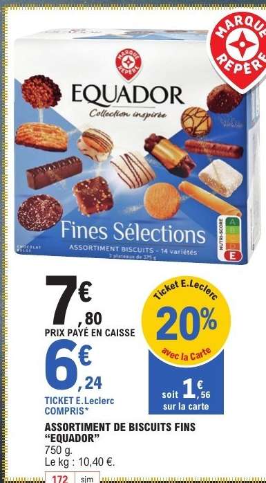 ASSORTIMENT DE BISCUITS FINS “EQUADOR”