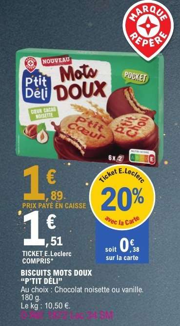 BISCUITS MOTS DOUX “P’TIT DÉLI”