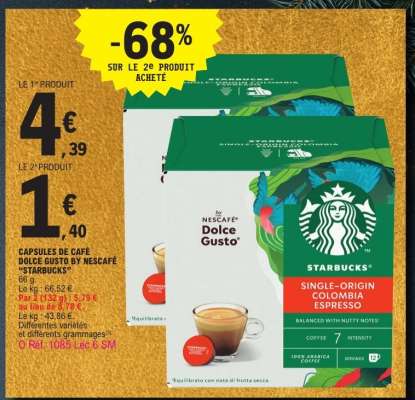 CAPSULES DE CAFÉ DOLCE GUSTO BY NESCAFÉ “STARBUCKS”