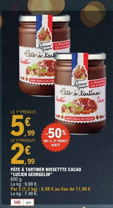 Pâte à tartiner Noisette Cacao LUCIEN GEORGELIN